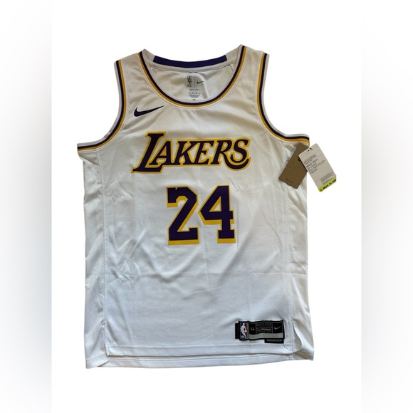Kobe Bryant Los Angeles Lakers #24 White Basketball Jersey - Picture 2 of 5
